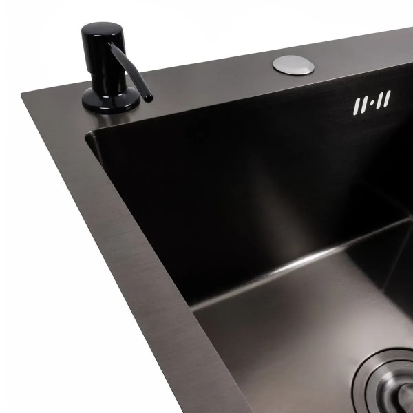 Фото - Мойка кухонная VALESO CM 65х50 L PVD Black Handmade (3.0/1.0)