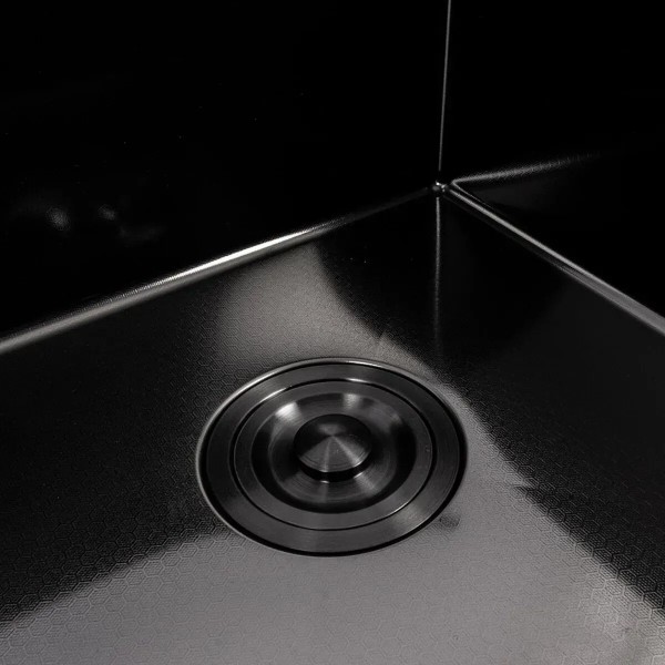 Фото - Мийка кухонна VALESO CM 65х50 R PVD Black Handmade DECOR 3.0/1.0