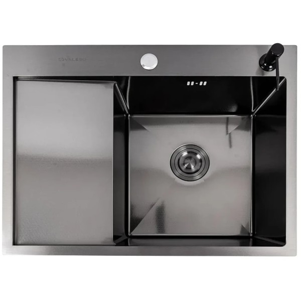 Фото - Мийка кухонна VALESO CM 65х50 R PVD Black Handmade DECOR 3.0/1.0