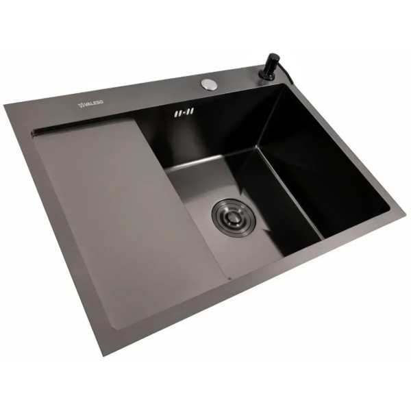 Фото - Мойка кухонная VALESO CM 65х50 R PVD Black Handmade (3.0/1.0)