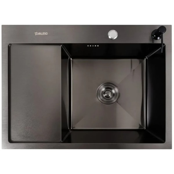 Фото - Мойка кухонная VALESO CM 65х50 R PVD Black Handmade (3.0/1.0)