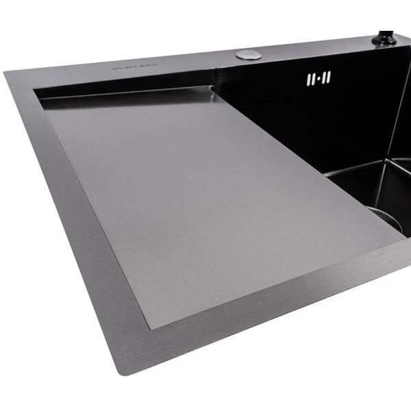 Фото - Мийка кухонна VALESO CM 65х50 R PVD Black Handmade DECOR 3.0/1.0