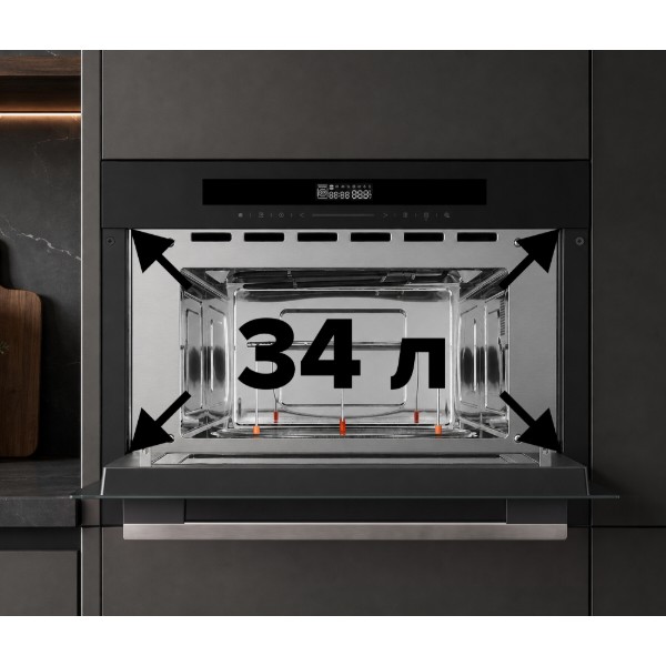 Фото - Микроволновая печь (СВЧ) встраиваемая Interline MWG 934 SSG BA Pure Black