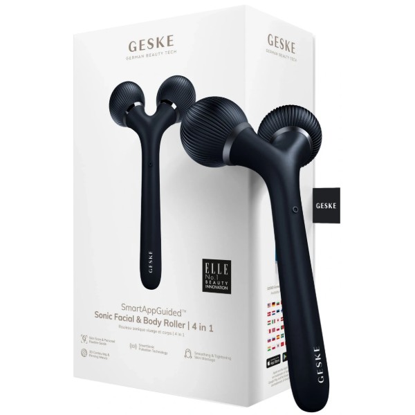 Фото - Микротоковая ручка для подтяжки лица GESKE Sonic Facial&Body Roller 4 в 1 черный (GK000041BK01)