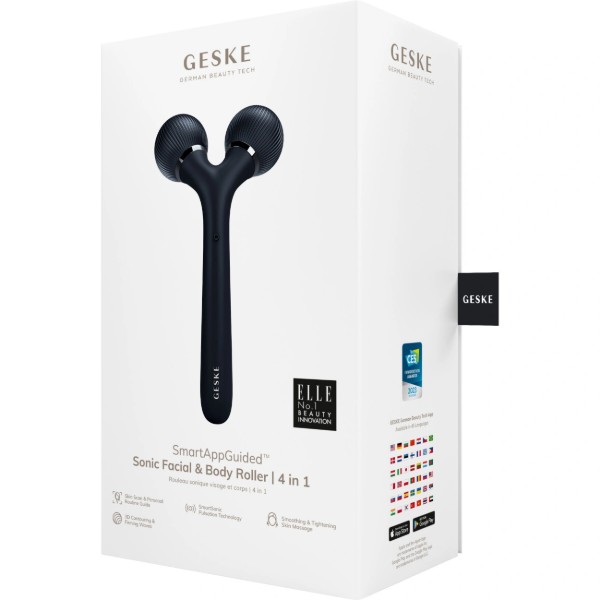 Фото - Микротоковая ручка для подтяжки лица GESKE Sonic Facial&Body Roller 4 в 1 черный (GK000041BK01)