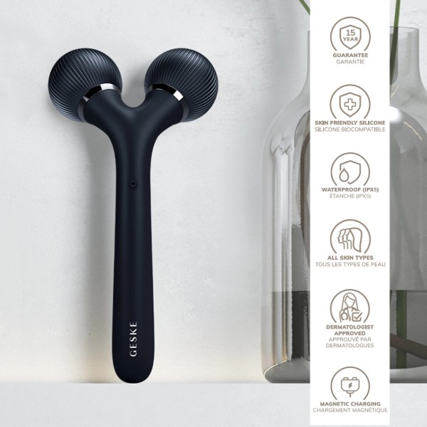 Фото - Микротоковая ручка для подтяжки лица GESKE Sonic Facial&Body Roller 4 в 1 черный (GK000041BK01)