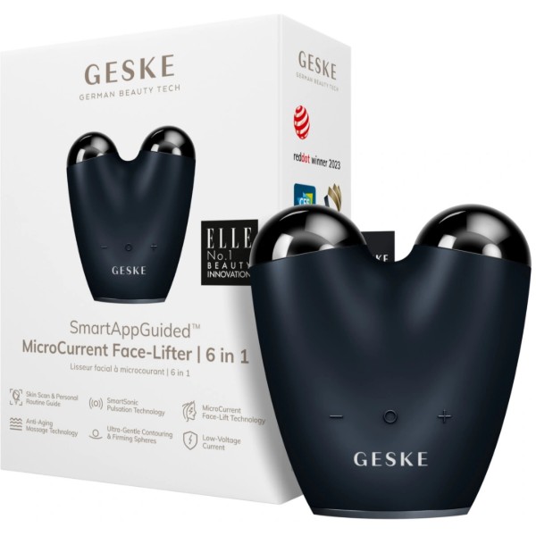 Фото - Мікрострумова ручка для підтяжки обличчя GESKE MicroCurrent Face-Lifter 6 в 1 чорний (GK000015BK01)