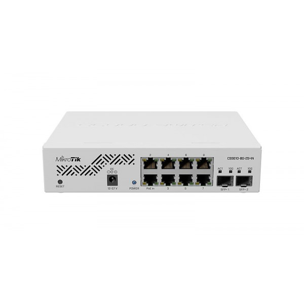 Фото - Коммутатор локальної мережі (Switch) MikroTik CSS610-8G-2S+IN