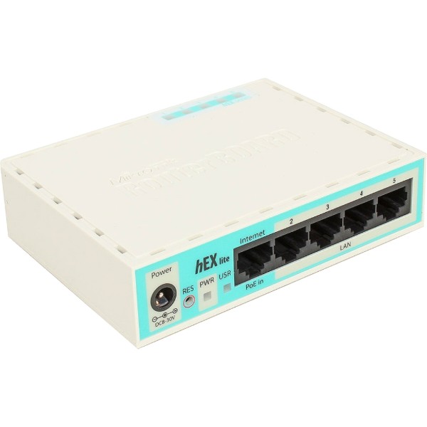 Фото - Маршрутизатор интернет LAN MikroTik hEX lite RB750r2