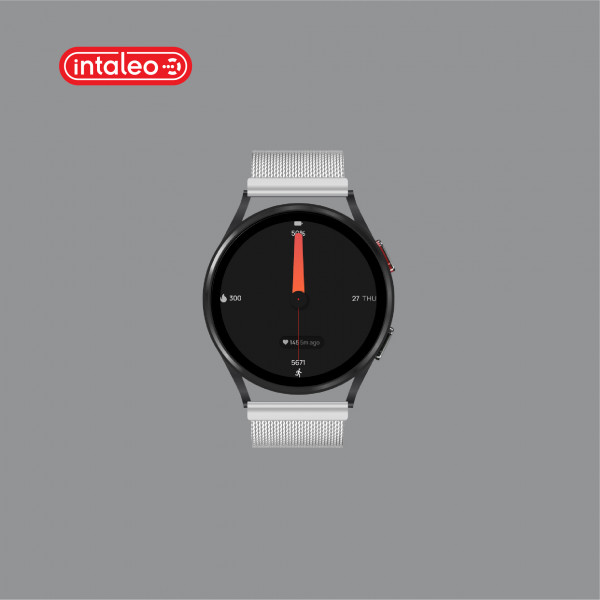 Фото - Ремінець для смарт-годинника Intaleo Milanese for Samsung Galaxy Watch 20 mm 
Silver (1283126494284)