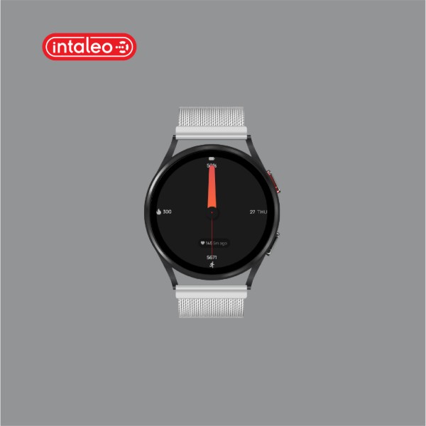 Фото - Ремінець для смарт-годинника Intaleo Milanese for Samsung Galaxy Watch 22 mm 
Silver (1283126494314)