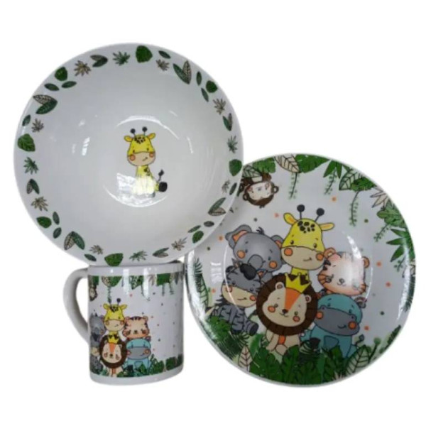 Фото - Набір дитячий 3 пр. Milika ZooFamily 3 пр. (M0690-Zibo10ZooFamily)