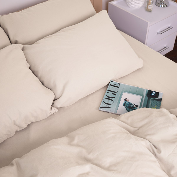 Фото - Комплект постільної білизни MirSon 007 Milk 2x143x210 см (2200009650697)