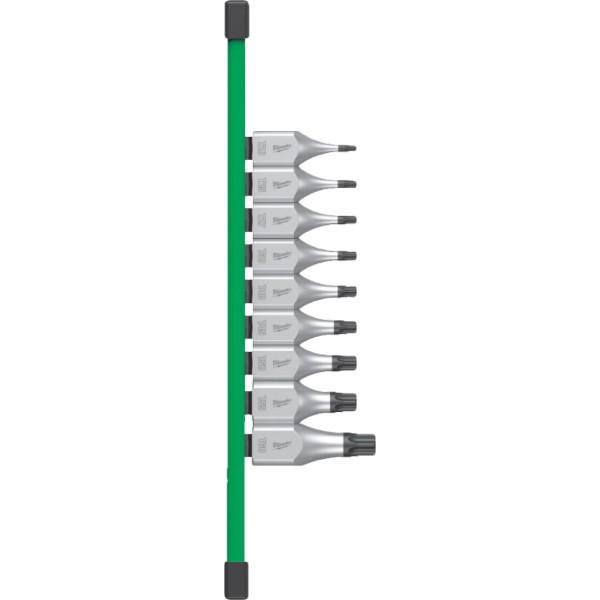 Фото - Набор торцевых головок Milwaukee 1/2'' с битой Torx (Т20-Т60) на планке 9 шт. (4932480822)