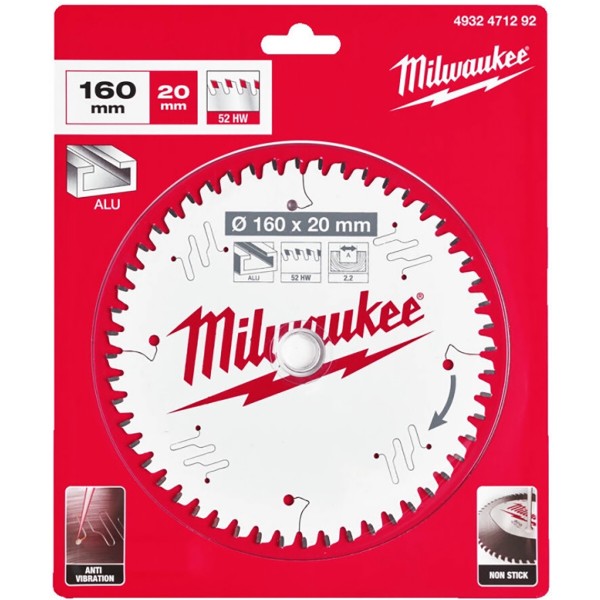 Фото - Диск пильний Milwaukee Alu PFTE 160х20х2.2 мм (4932471292)