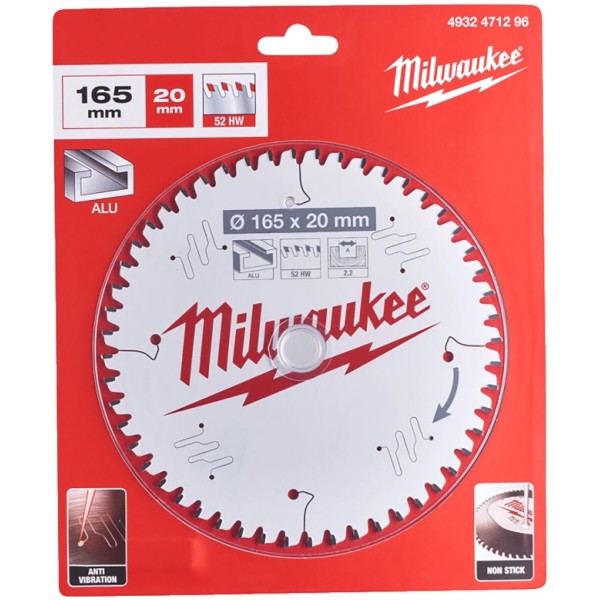 Фото - Диск пильный Milwaukee Alu PFTE 165х20х2.2 мм (4932471296)