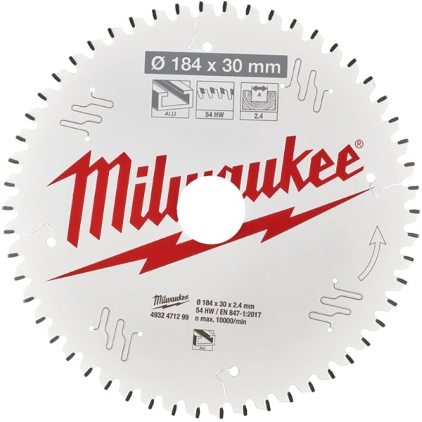 Фото - Диск пильний Milwaukee Alu PFTE 184х30х2.4 мм (4932471299)