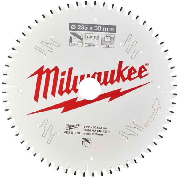 Фото - Диск пильний Milwaukee Alu PFTE 235х30х2.4 мм (4932471309)