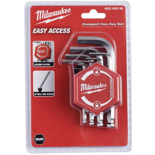 Фото - Набір шестигранних ключів Milwaukee Compact 9 шт. (4932492399)