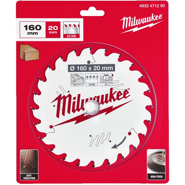 Фото - Диск пильний Milwaukee PFTE 160х20х2.2 мм (4932471290)