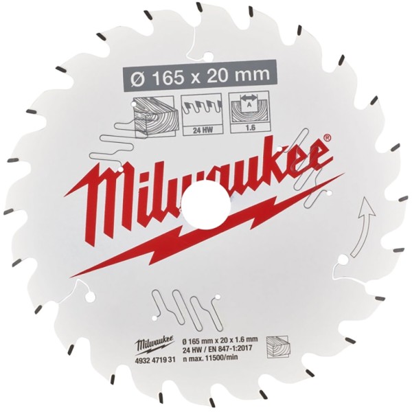 Фото - Диск пильный Milwaukee PFTE THIN KERF 165х20х1.6 мм (4932471931)