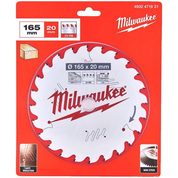 Фото - Диск пильный Milwaukee PFTE THIN KERF 165х20х1.6 мм (4932471931)