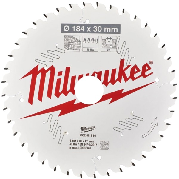 Фото - Диск пильный Milwaukee PFTE THIN KERF 184х30х2.1 мм (4932471298)