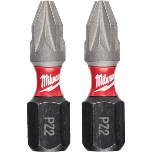 Фото - Біта для викрутки Milwaukee Shockwave PZх25 мм 2 шт. (4932500356)
