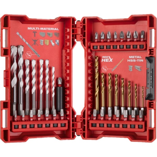 Фото - Біта для викрутки Milwaukee ShW HEX/RedHEX HSS-G TiN 39 шт. (4932479853)