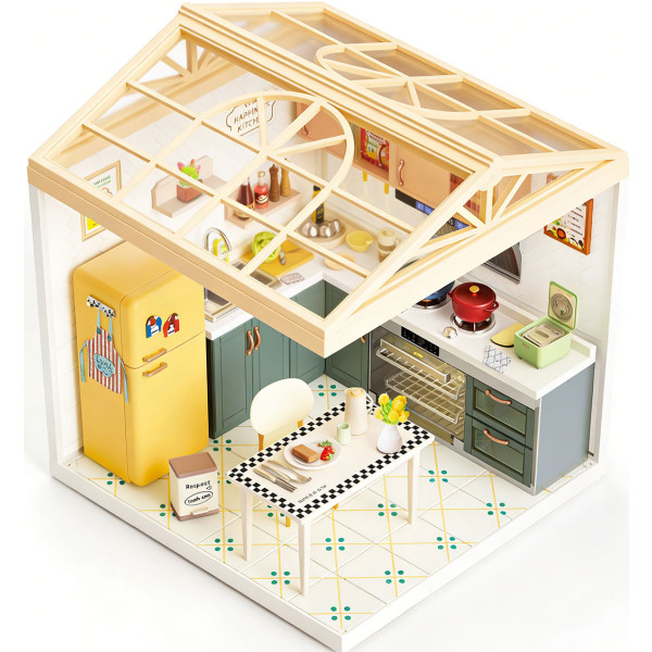 Фото - Пластиковий конструктор Mini House Румбокс серії Інтер'єр – КУХНЯ (світло) (8005)