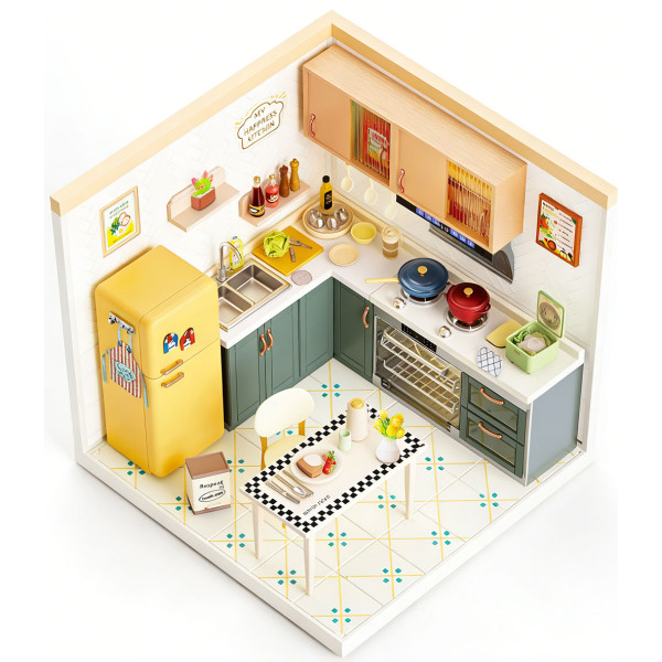 Фото - Пластиковий конструктор Mini House Румбокс серії Інтер'єр – КУХНЯ (світло) (8005)