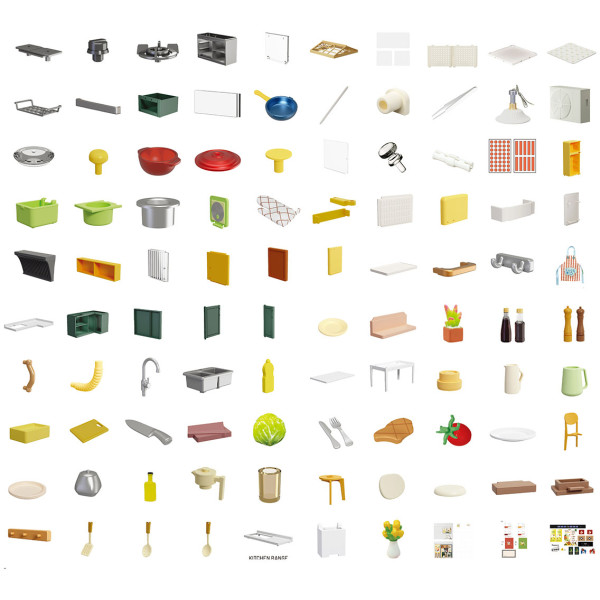 Фото - Пластиковий конструктор Mini House Румбокс серії Інтер'єр – КУХНЯ (світло) (8005)