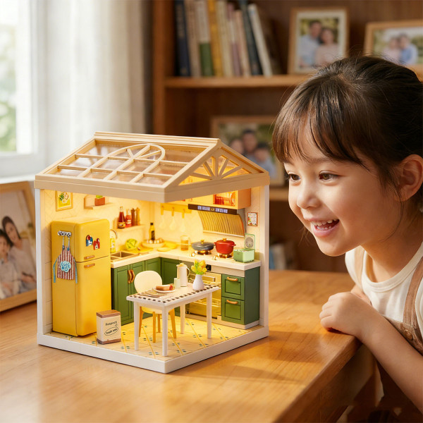 Фото - Пластиковий конструктор Mini House Румбокс серії Інтер'єр – КУХНЯ (світло) (8005)