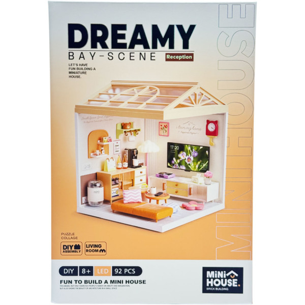 Фото - Пластиковый конструктор Mini House Румбокс серии Интерьер – ГОСТИНАЯ (свет) (8006)