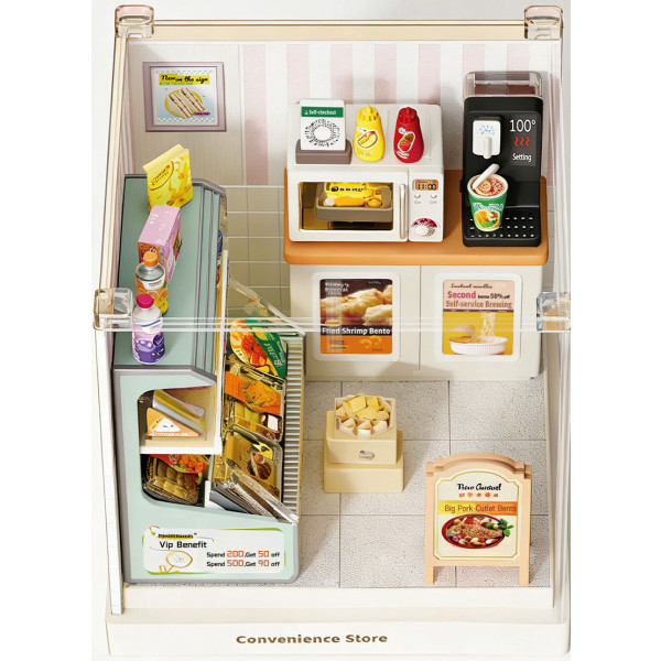 Фото - Пластиковый конструктор Mini House Румбокс серии Интерьер Мини – КРУГЛОСУТОЧНЫЙ МАГАЗИН (8033)