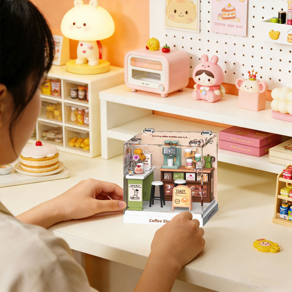 Фото - Пластиковый конструктор Mini House Румбокс серии Интерьер Мини – КОФЕЙНЯ (8034)