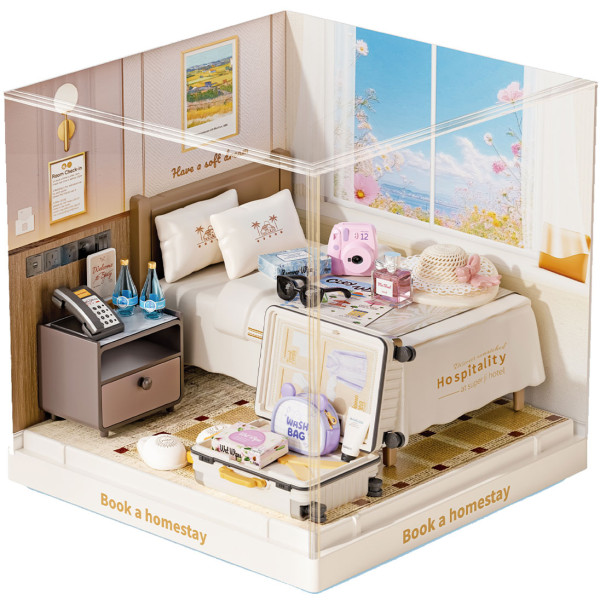 Фото - Пластиковый конструктор Mini House Румбокс серии Интерьер Мини – НОМЕР В ОТЕЛЕ (8038)