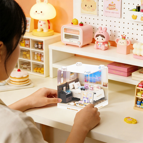 Фото - Пластиковый конструктор Mini House Румбокс серии Интерьер Мини – НОМЕР В ОТЕЛЕ (8038)