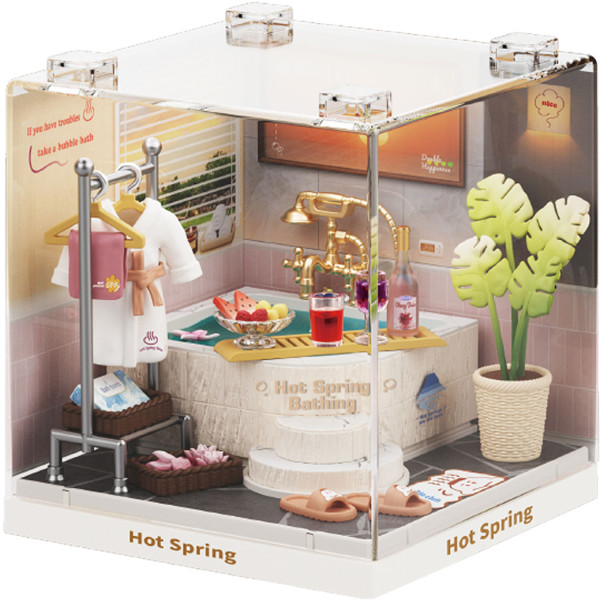 Фото - Пластиковый конструктор Mini House Румбокс серии Интерьер Мини – ТЕРМАЛЬНАЯ КУПАЛЬНЯ (8041)