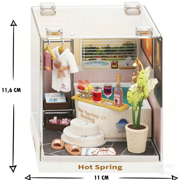 Фото - Пластиковый конструктор Mini House Румбокс серии Интерьер Мини – ТЕРМАЛЬНАЯ КУПАЛЬНЯ (8041)