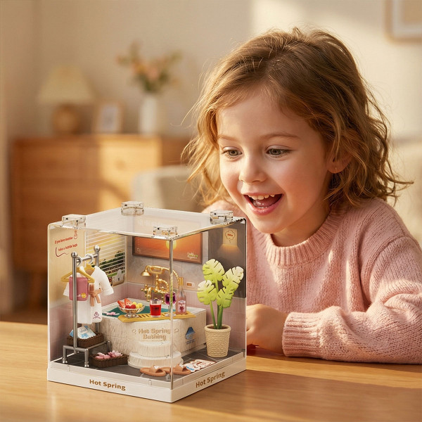 Фото - Пластиковый конструктор Mini House Румбокс серии Интерьер Мини – ТЕРМАЛЬНАЯ КУПАЛЬНЯ (8041)