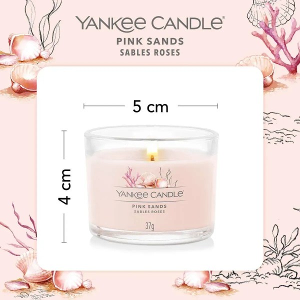 Фото - Свічка скло Yankee Candle Mini Pink Sands (Рожеві Піски) 37 г (1686380E)