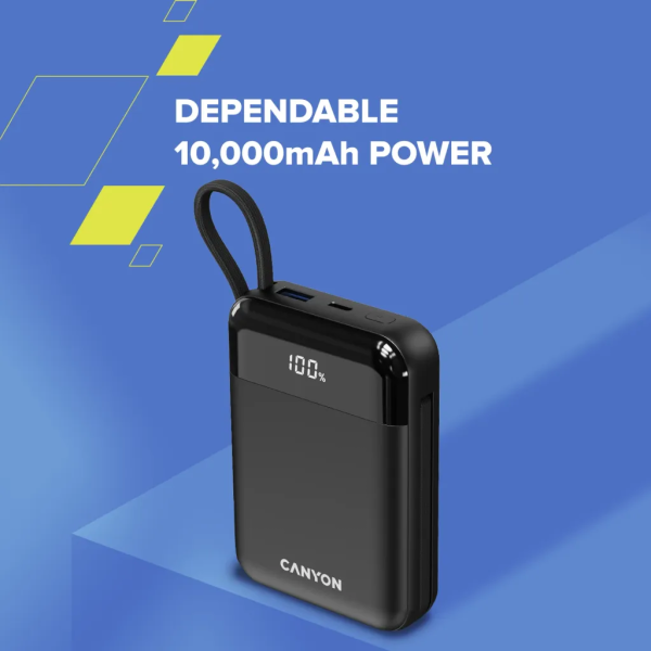 Фото - Батарея мобильная Canyon OnPower 104 10000mAh Black (CNS-CPB104B)
