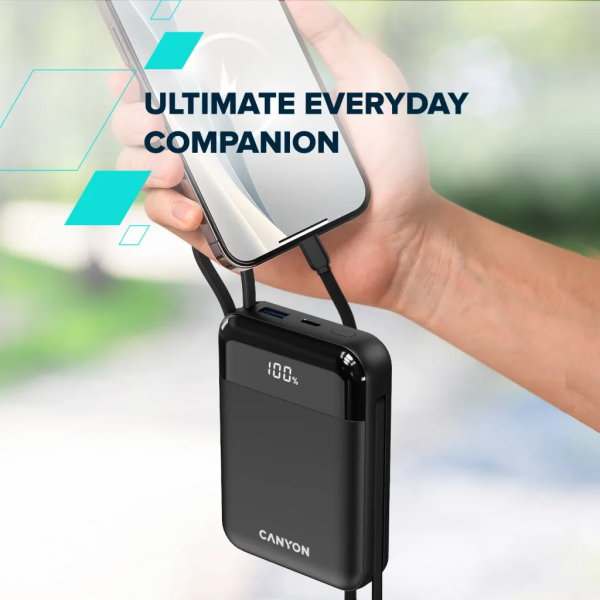 Фото - Батарея мобильная Canyon OnPower 104 10000mAh Black (CNS-CPB104B)