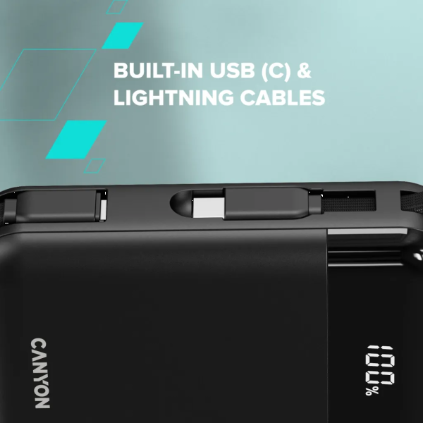 Фото - Батарея мобильная Canyon OnPower 104 10000mAh Black (CNS-CPB104B)