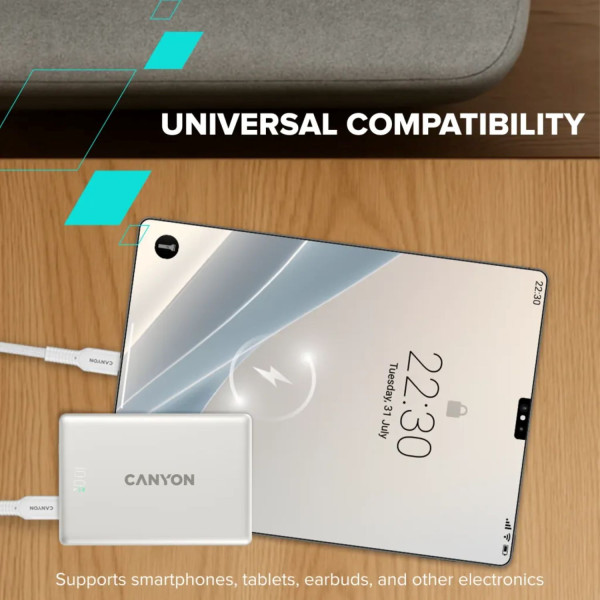 Фото - Батарея мобільна Canyon 500 magnetic 5000mAh Aluminium Interstellar Black (CNS-CPB500B)