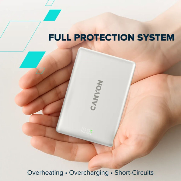 Фото - Батарея мобільна Canyon 511 magnetic 10000mAh Aluminium Interstellar Black (CNS-CPB511B)