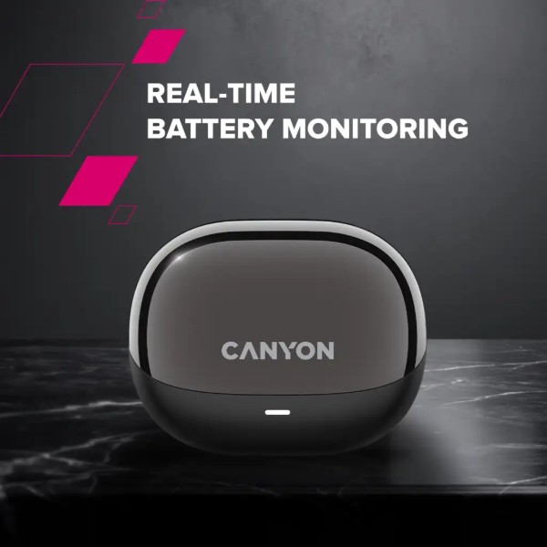 Фото - Наушники вкладыши беспроводные TWS Canyon OnFlow 14 Black (CNS-TWS14B)