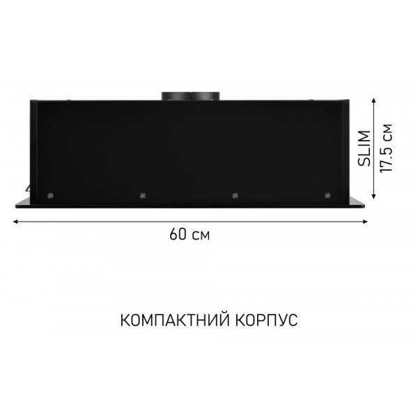 Фото - Уцінка - Витяжка вбудована Minola HBI 6473 BL GLASS 800 LED Line