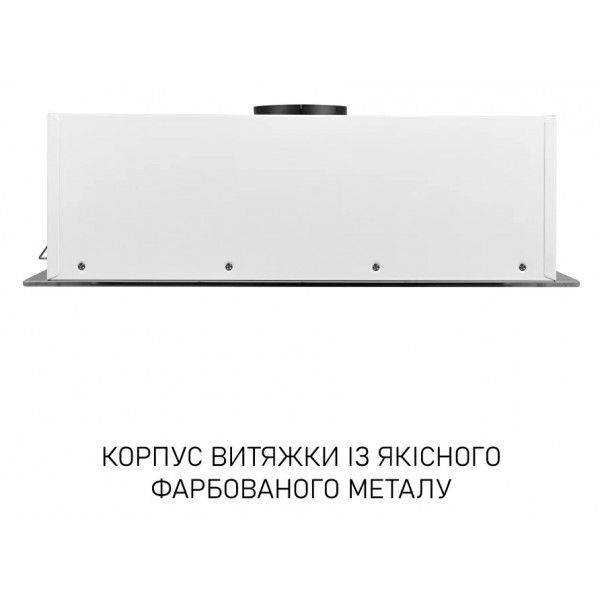 Фото - Витяжка вбудована Minola HBI 6473 WH GLASS 800 LED Line